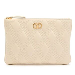 Valentino Quiltie 67 medium leather pouch
